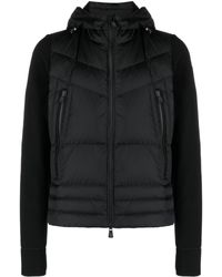 3 MONCLER GRENOBLE - Panelled Hooded Zip-up Cardigan - Lyst