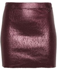 DIESEL - Foiled Knitted Mini Skirt - Lyst