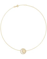 Tory Burch - 18k Plated Miller Double Ring Necklace - Lyst