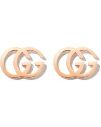 Gucci - 18K Rose Double G Stud Earrings - Lyst