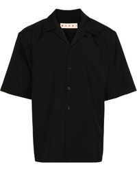 Marni - Cuban-collar Wool Shirt - Lyst
