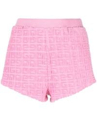 Givenchy - 4g Cotton Towelling Mini Shorts - Lyst