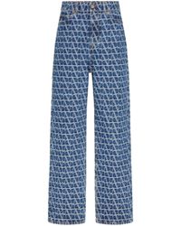 Valentino Garavani - Toile Iconographe Straight-leg Jeans - Women's - Cotton - Lyst