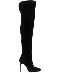 Aquazzura - Liaison 105 Suede Thigh-high Boots - Lyst