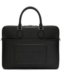 Dolce & Gabbana - Logo-embossed Leather Briefcase - Lyst