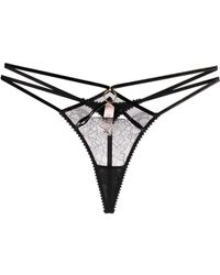 Agent Provocateur - Foxie Strappy Floral-lace Thong - Lyst