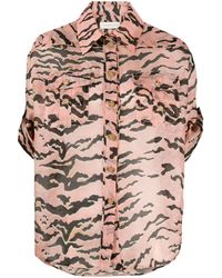 Zimmermann - Matchmaker Safari Tiger-print Organza Shirt - Lyst