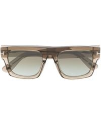 Tom Ford - Transparent Square-frame Sunglasses - Lyst