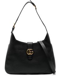 Gucci - Aphrodite Large Embellished Leather Shoulder Bag - Lyst