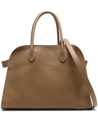 The Row - Brown Soft Margaux Leather Tote Bag - Lyst