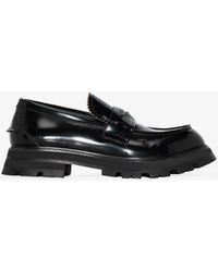 Alexander McQueen Leather Penny Loafers - Black