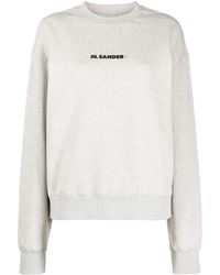 Jil Sander - Logo Cotton Sweatshirt - Lyst