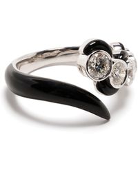 Nikos Koulis - 18k White Gold Oui Diamond Ring - Women's - Diamond/18k Gold Plated Rhodium - Lyst