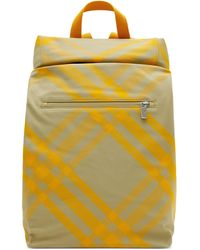 Burberry - Neutral Nova Check Backpack - Lyst