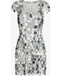 Rabanne - Sequin Chain-disc Mini Dress - Women's - Brass/plastic - Lyst