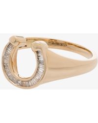 Adina Reyter - 14k Yellow Horseshoe Diamond Ring - Lyst