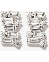 Suzanne Kalan - 18k White Gold Classic Shimmer Diamond Stud Earrings - Women's - Diamond/18kt White Gold - Lyst