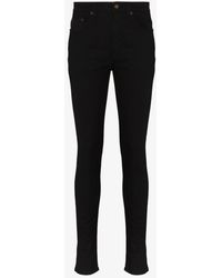 Saint Laurent - High-waist Skinny Jeans - Women's - Calf Leather/fabric/spandex/elastane - Lyst