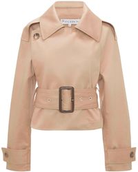 JW Anderson - Neutral Cropped Trench Jacket - Lyst