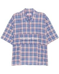 Martine Rose - Cotton Checked Polo Shirt - Lyst