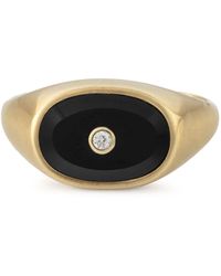 Pascale Monvoisin - Gold Onyx And Diamond Ring - Lyst
