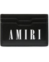 Mens Accessories Wallets and cardholders Amiri Leather Logo-plaque Bi-fold Card-holder in Green for Men 