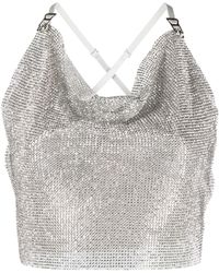 Poster Girl - Silver-tone Bambi Chain Mail Rhinestone Top - Lyst