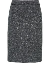Gucci - Sequin A-line Knit Skirt - Women's - Polyester/polyamide/metallic Fibre/elastaneviscose - Lyst