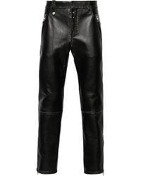 Alexander McQueen - Tapered Leather Trousers - Lyst