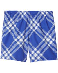 Burberry - Check-print Swim Shorts - Lyst