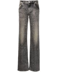 Blumarine - Stud-embellished Straight-leg Jeans - Lyst