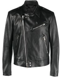 Tom Ford - Off-centre Leather Jacket - Lyst