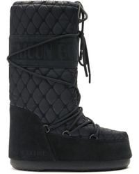 Moon Boot - Icon Suede-trimmed Quilted Shell Snow Boots - Lyst