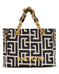 Balmain - Monogram Jacquard Tote Bag - Lyst