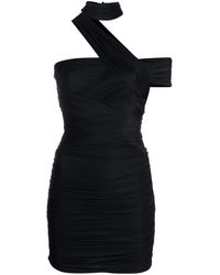 Womens Clothing Dresses Casual and day dresses Alexander Wang Off-shoulder Dress In Compact Cotton in Black 
