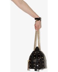 Saint Laurent - Anja Studded Snake Effect Leather Bucket Bag - Women's - Leather - Lyst