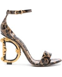 Dolce & Gabbana - 105mm Sculpted-heel Sandals - Lyst