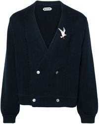Bode - Brooche-embellished Double-breasted Cardigan - Lyst