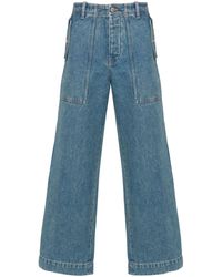 Maison Kitsuné - Workwear Denim Cotton Jeans - Lyst