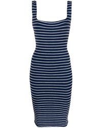 Hunza G - Striped Tank Dress - Lyst