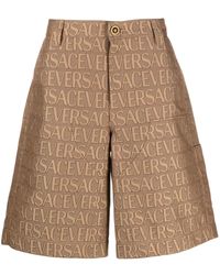 Versace - Allover-jacquard Bermuda Shorts - Lyst