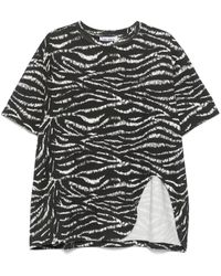 The Attico - Zebra-Print T-Shirt - Lyst