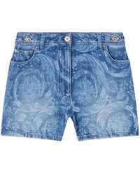 Versace - Bermuda Shorts With Patch - Lyst