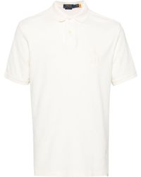 Polo Ralph Lauren - White Logo Embroidery Cotton Piqué Polo Shirt - Men's - Cotton - Lyst