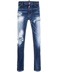 DSquared² - Blue Stretch-cotton Denim Jeans - Lyst
