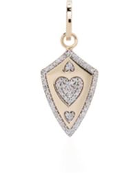 Adina Reyter - 14k Yellow Heart Shield Diamond Pendant - Women's - 14kt Yellow /diamond - Lyst
