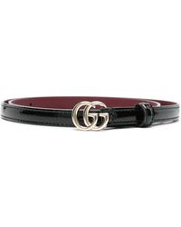 Gucci - gg Marmont Thin Leather Belt - Women's - Calf Leather - Lyst