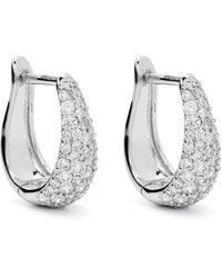 Dana Rebecca - 14k White Gold Drd Large Diamond Hoop Earrings - Women's - 14kt White Gold/diamond - Lyst