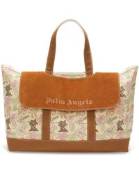 Palm Angels - Palmity Printed Canvas Tote Bag - Lyst