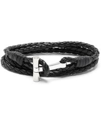 Tom Ford - Braided Leather Bracelet - Lyst
